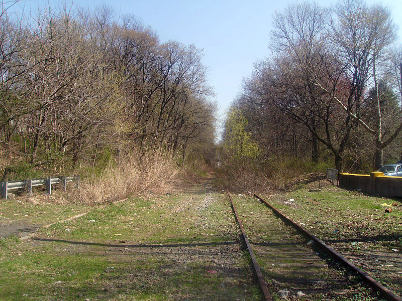 Abandoned tracks of the old Boonton Line which ran through Kearny 